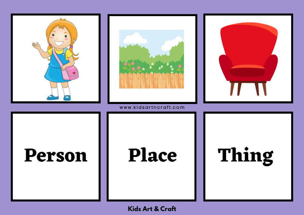 Noun Flash Cards Printable