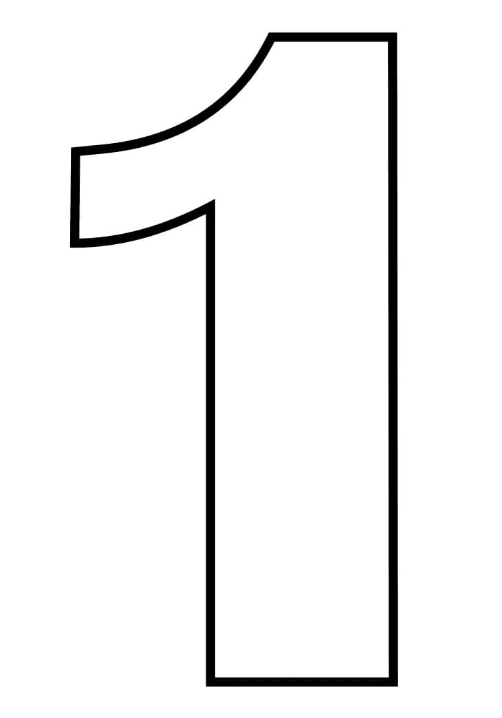 printable picture of number 1