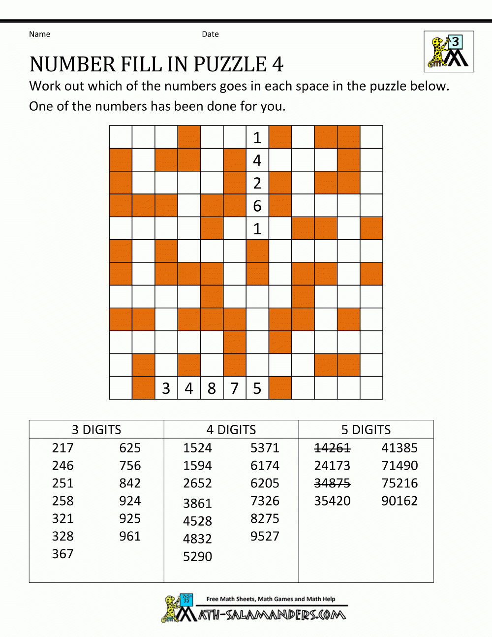 fill in crossword puzzles printable