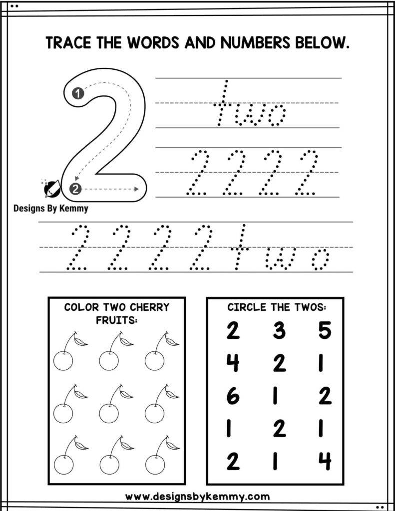 kindergarten tracing worksheets