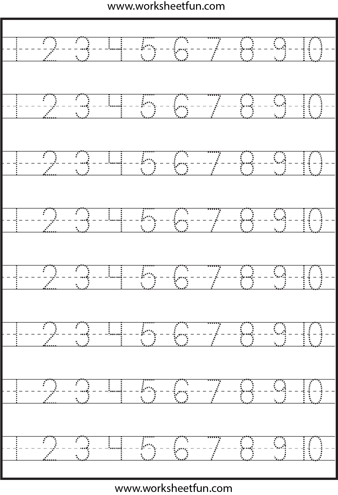 Number Tracing Worksheets For Preschoolers PreschoolWorksheet