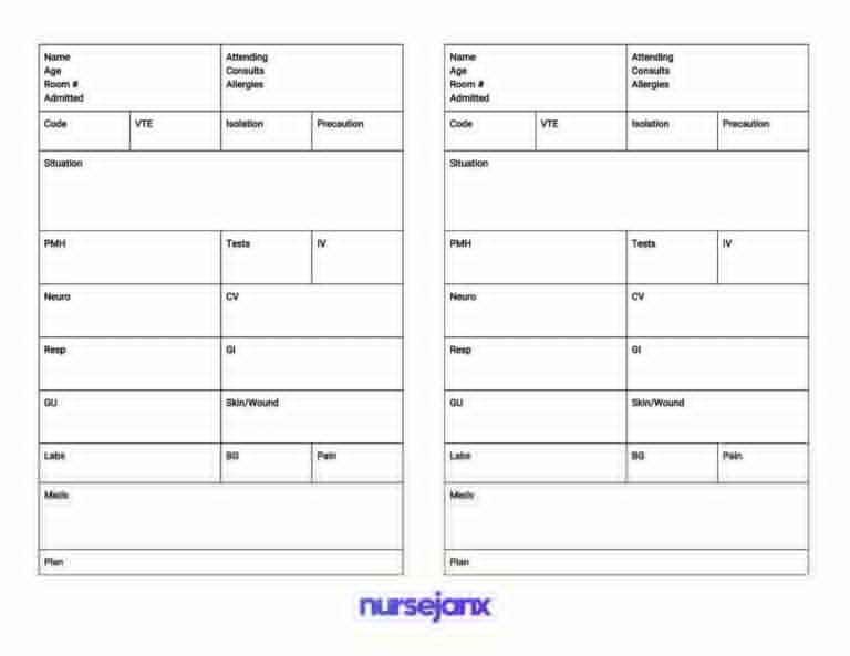 nurse brain worksheet