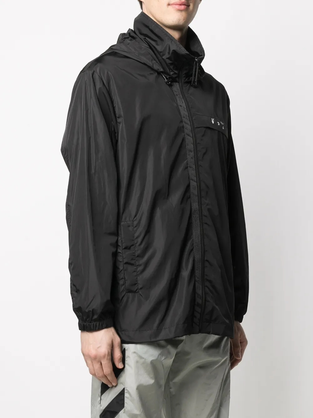 Off White Logo print Zip up Windbreaker Smart Closet