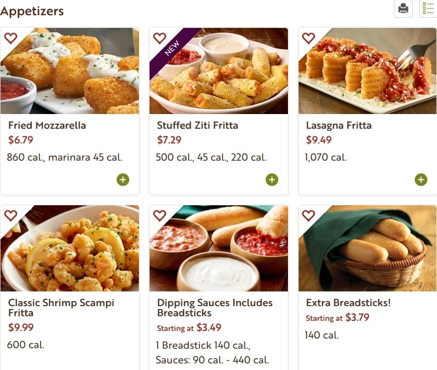 Olive Garden Printable Lunch Menu Printable Templates