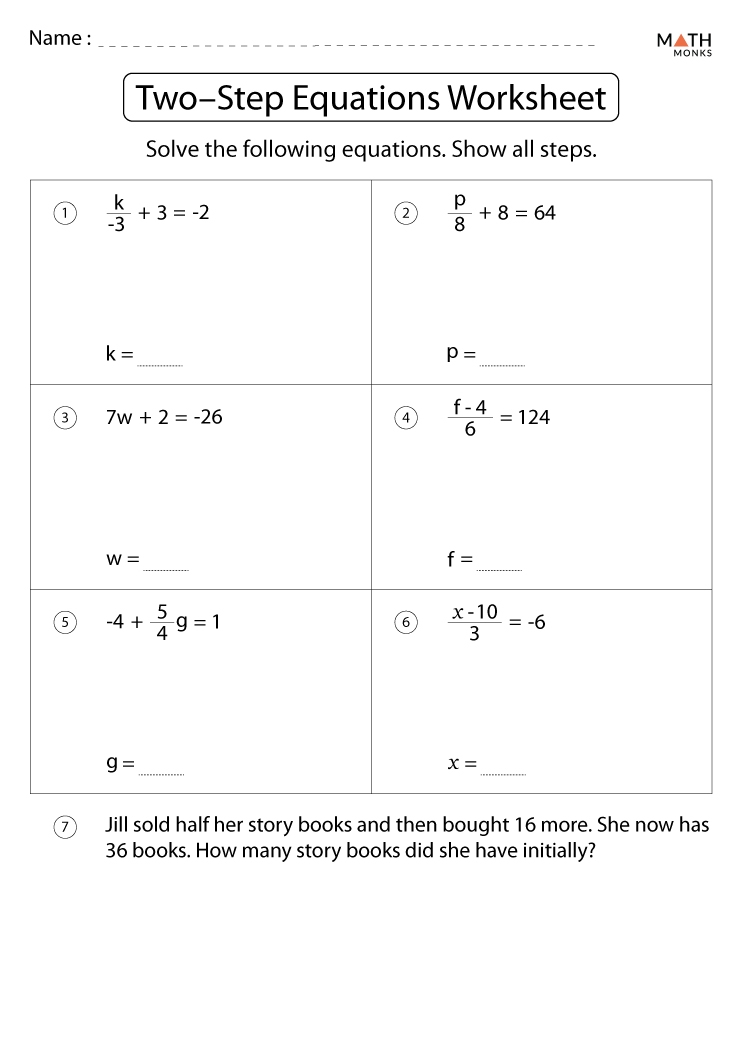 One Step Equations Worksheet Pdf E streetlight