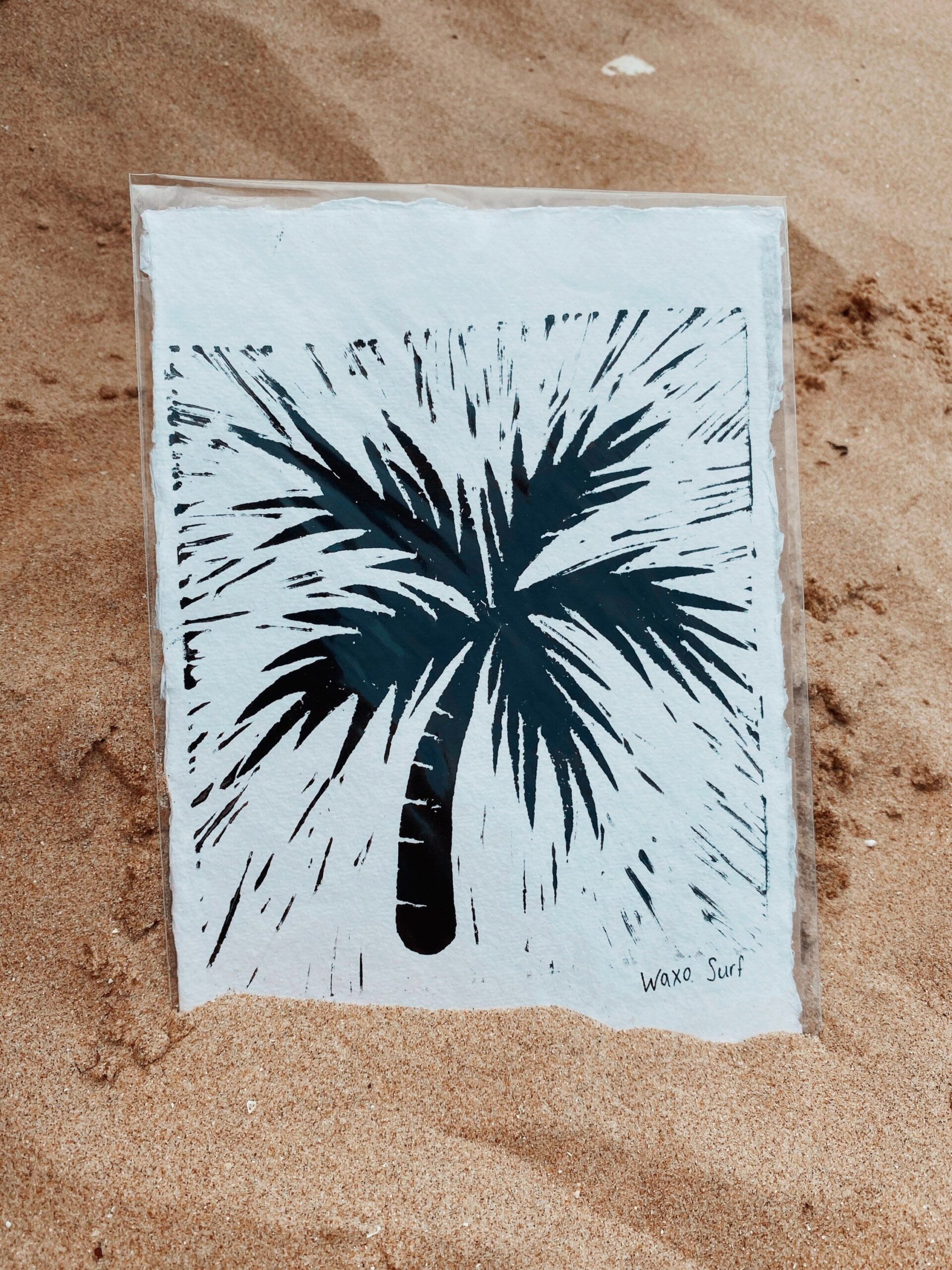 tree lino print