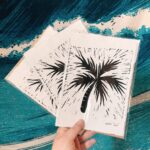 Original Palm Tree Lino Print On Handmade Paper A5 Signed Etsy