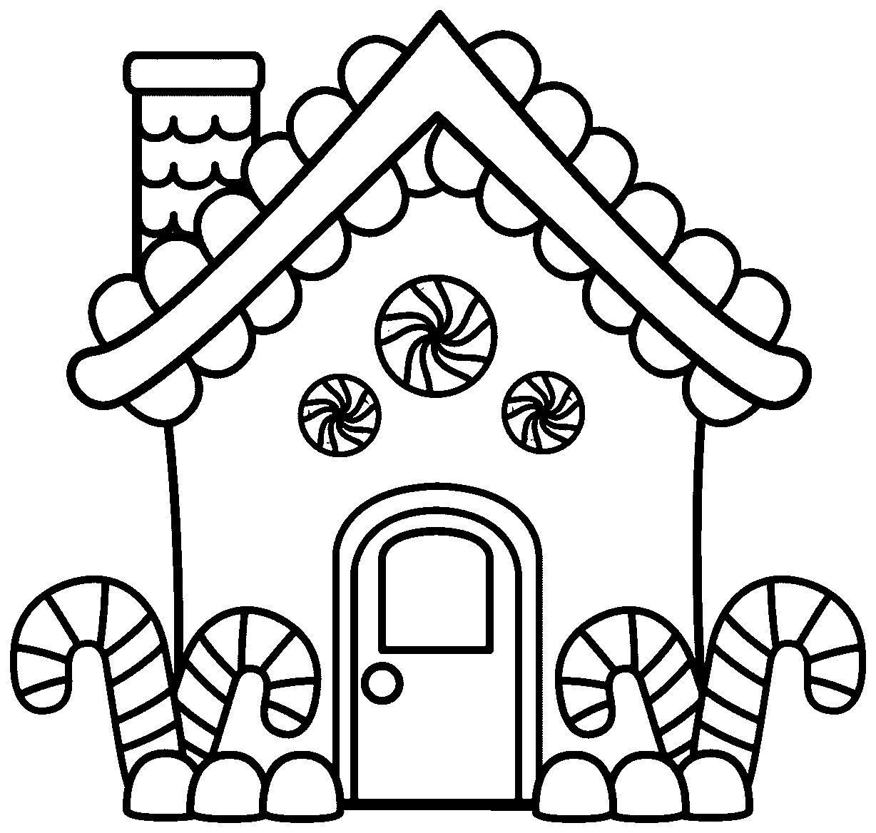 free printable gingerbread house template