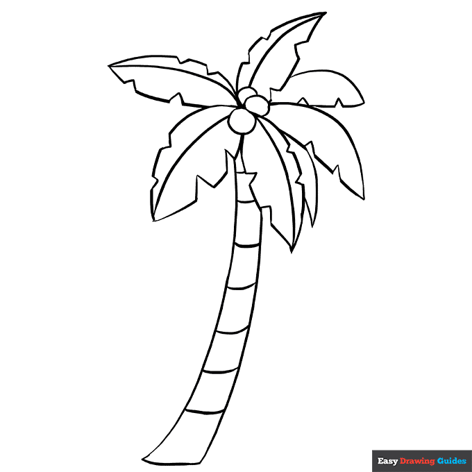 palm tree printable coloring page