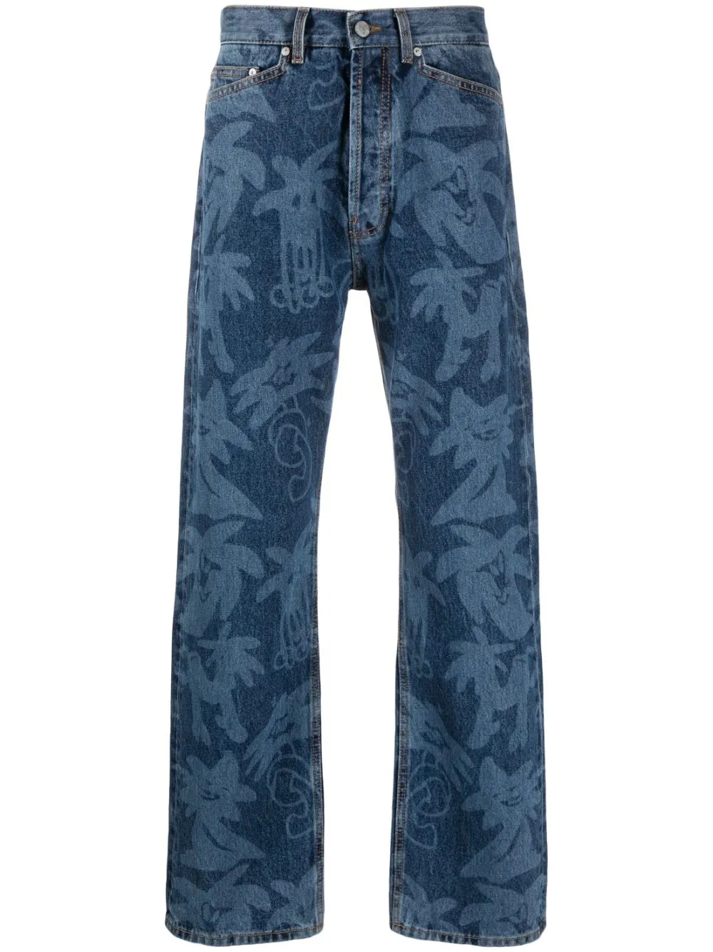 Palmity Palm Tree print Jeans Palm Angels Eraldo