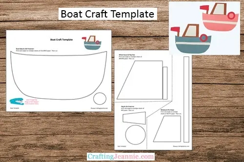 Paper Boat Craft Free Template Crafting Jeannie