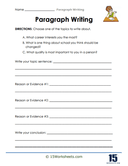 Paragraph Writing Worksheets 15 Worksheets