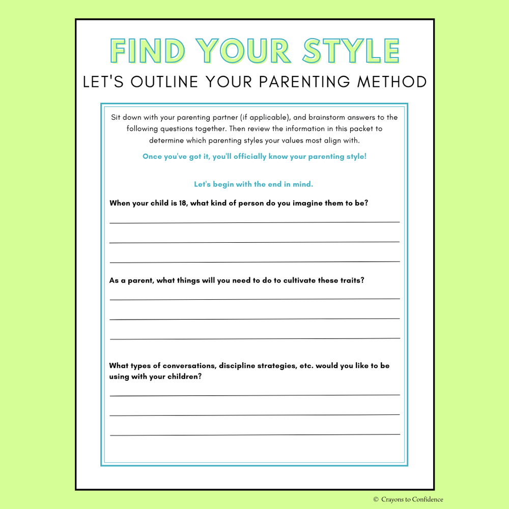 Parenting Styles Sort By Lets Learn Life Skills Worksheets Library 