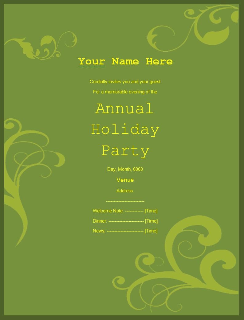 invitation template in word