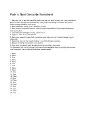 Path To Nazi Genocide Worksheet pdf Path To Nazi Genocide Worksheet 1