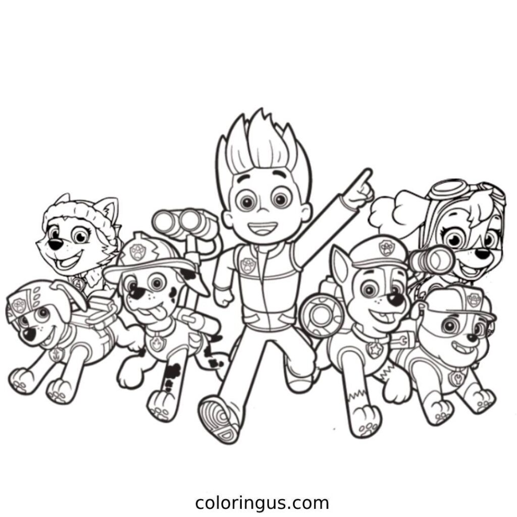 Paw Patrol Coloring Pages Free Printable PDF