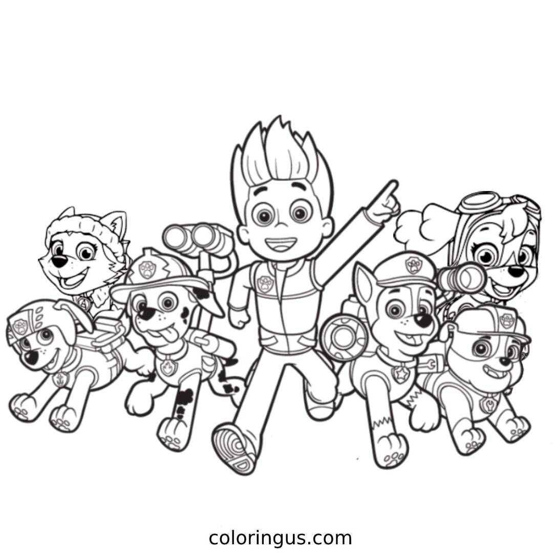 Paw Patrol Coloring Pages Free Printable PDF 