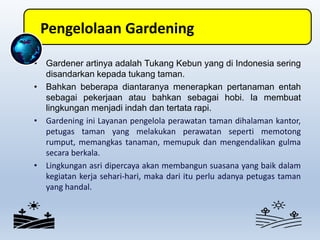 Pengelolaan Housekeeping Gardening Dan Parking Training quot BUILDING And 