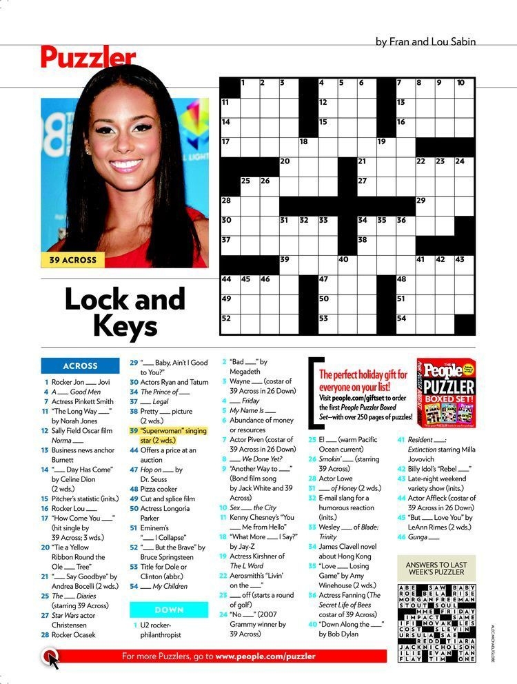 people's magazine crossword puzzles printable