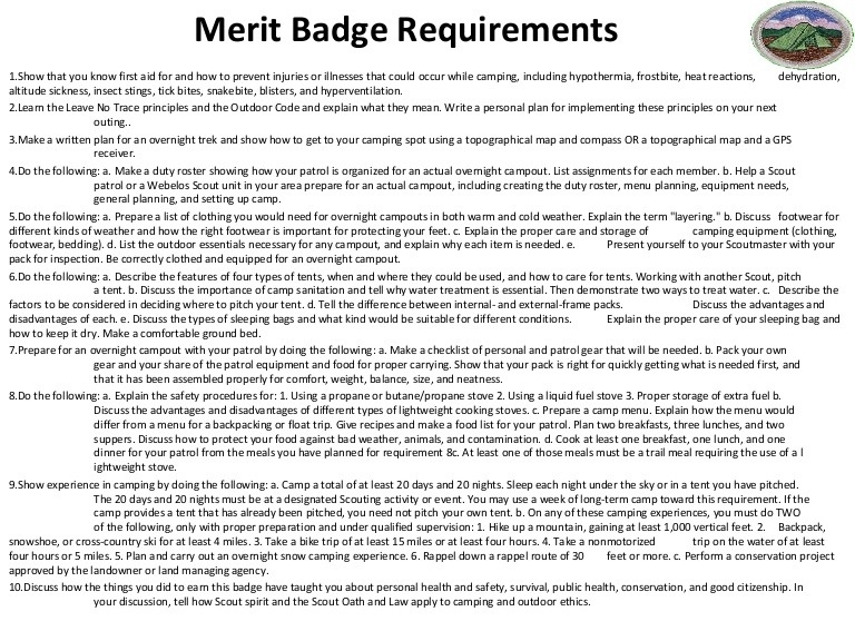 Personal Fitness Merit Badge Worksheets