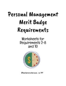 merit badge personal management worksheet