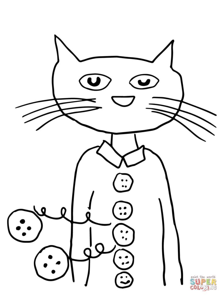 Pete The Cat Coloring Page Coloring Home