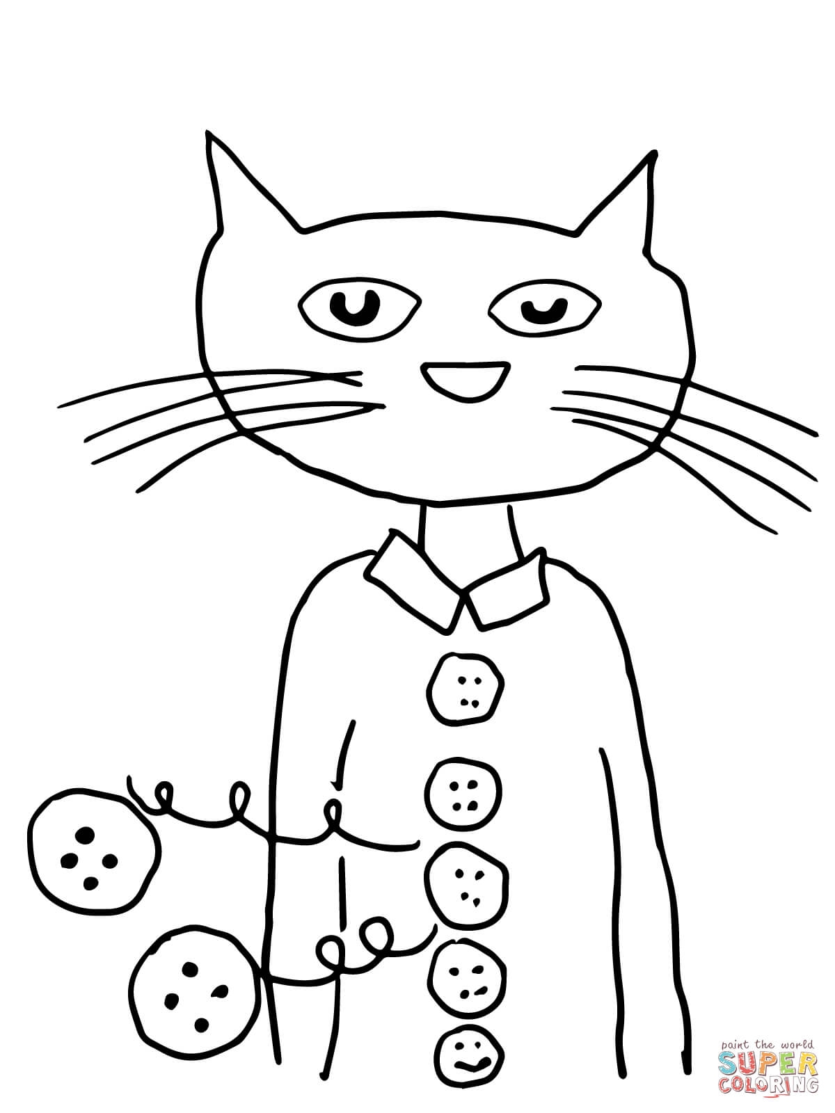 Pete The Cat Coloring Page Coloring Home
