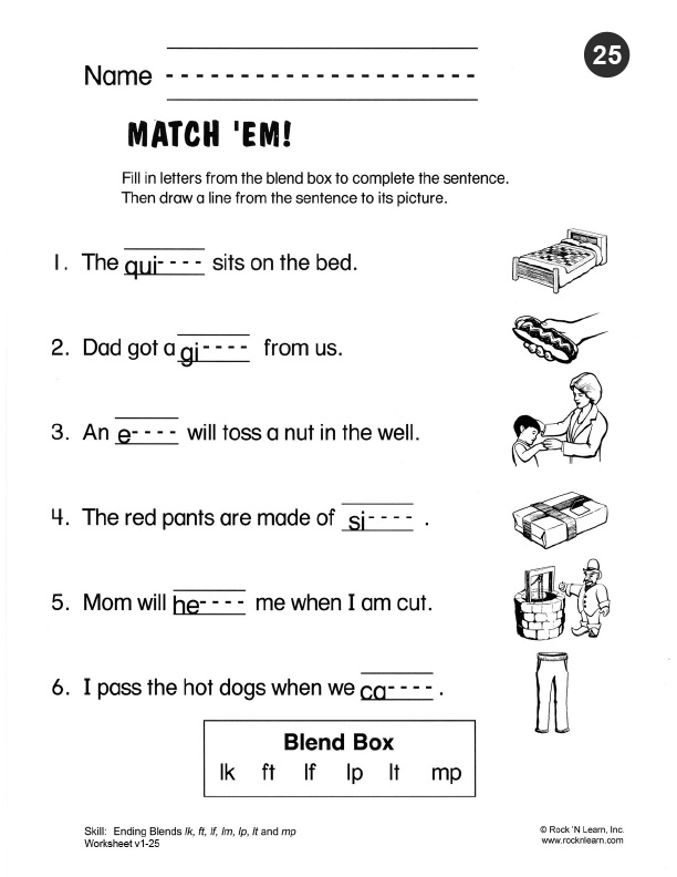 Phonics worksheet 25