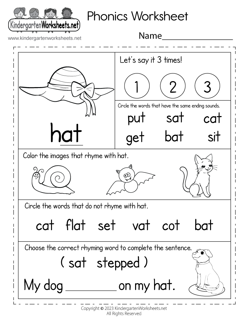 Phonics Worksheet Free Printable Digital PDF Worksheets Library