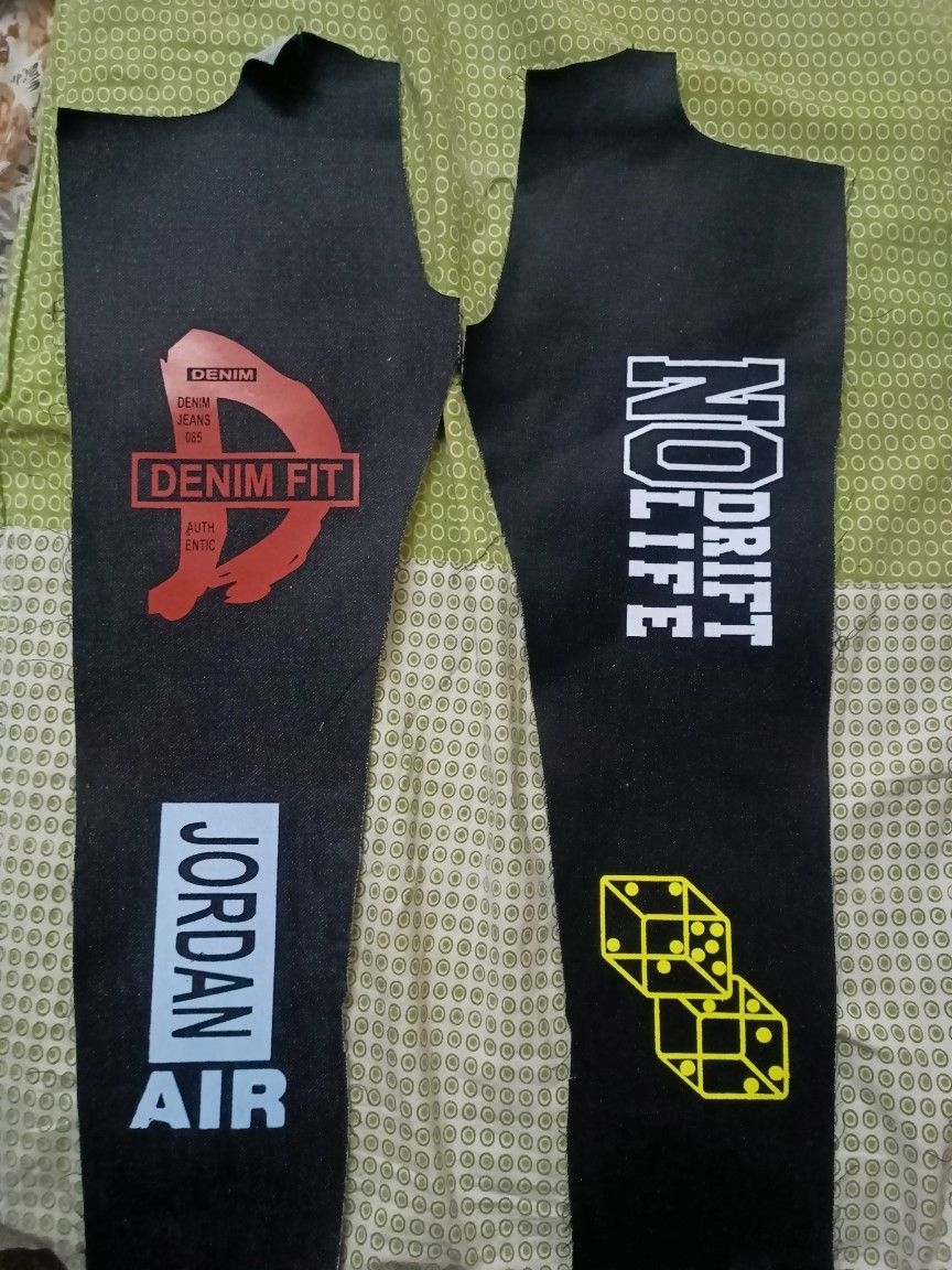 fashion print jeans