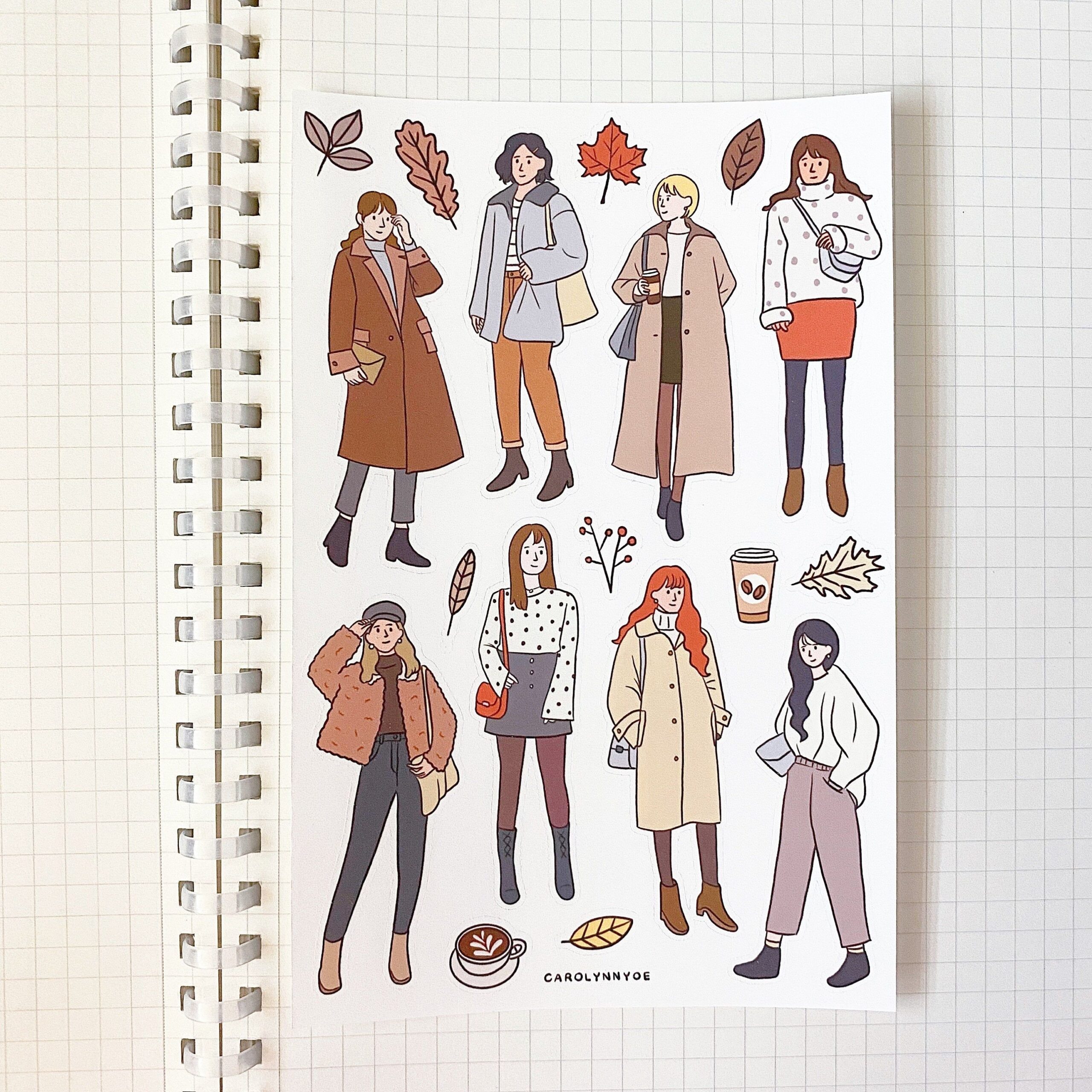 fashion aesthetic printable girl stickers