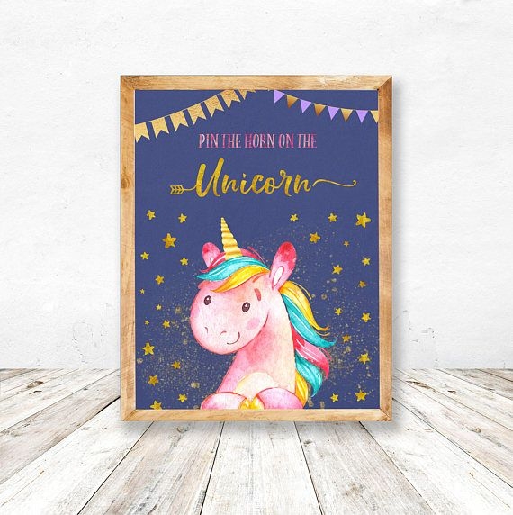 Pin The Horn On The Unicorn Unicorn Printable Game Unicorn Unicorn