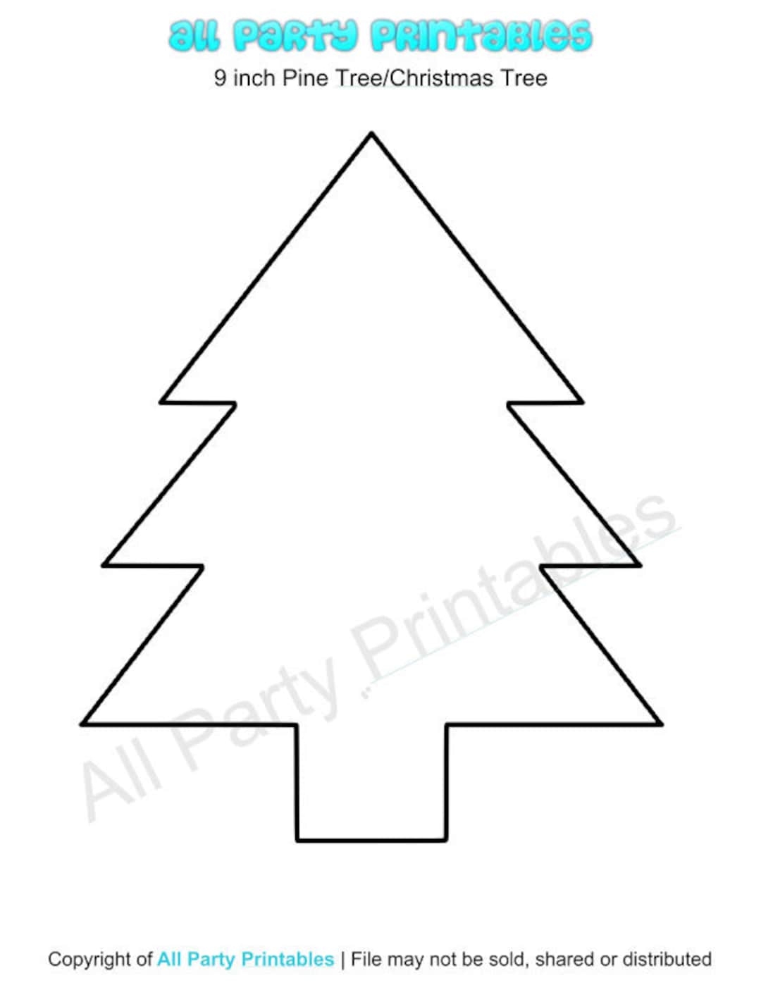 pine tree template printable pdf