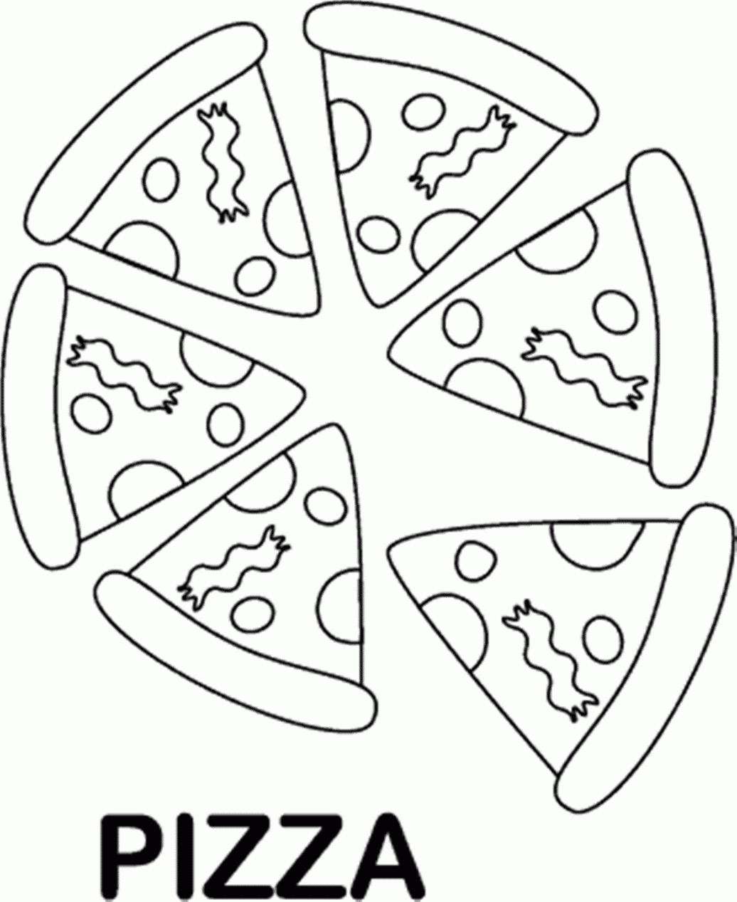Pizza Coloring Pages Coloring Home