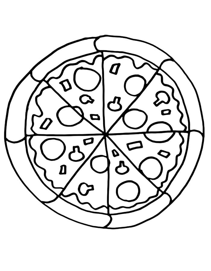 Pizza Coloring Pages Free Printable PDF 