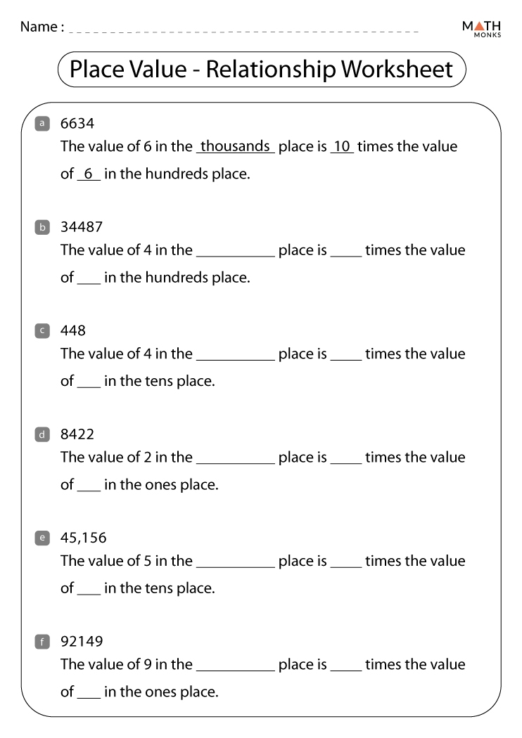 Place Value To 10 000 000 4th Grade Math Worksheet GreatSchools 