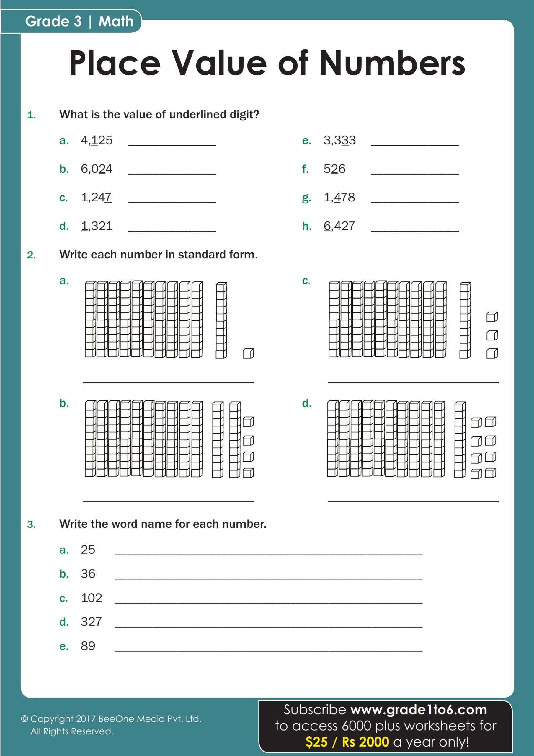 Place Value Worksheet Up To 10 Million Worksheets Library