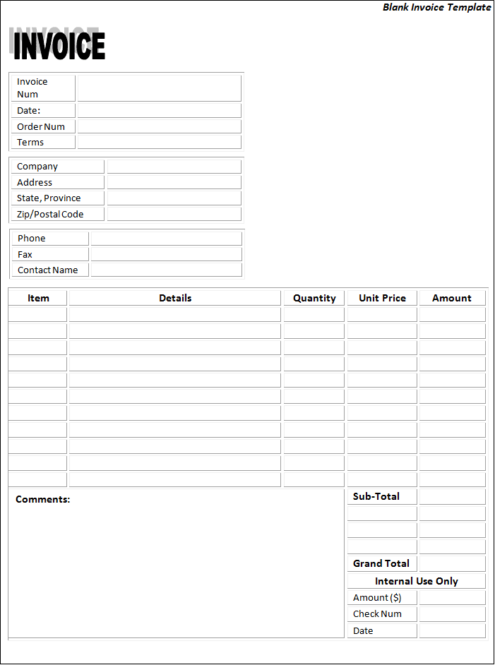 free invoice template printable
