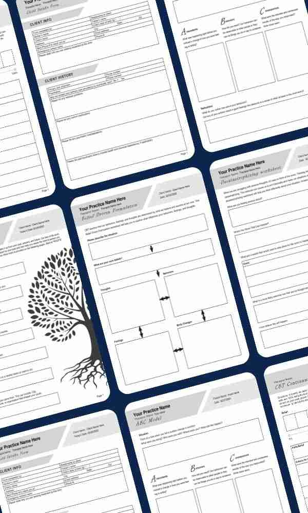 Play Therapy Hopes And Fears Tree Worksheet Editable Fillable 