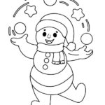 Playful Snowman Coloring Page Free Printable Coloring Pages For Kids