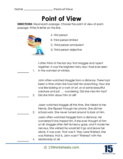 point of view worksheet