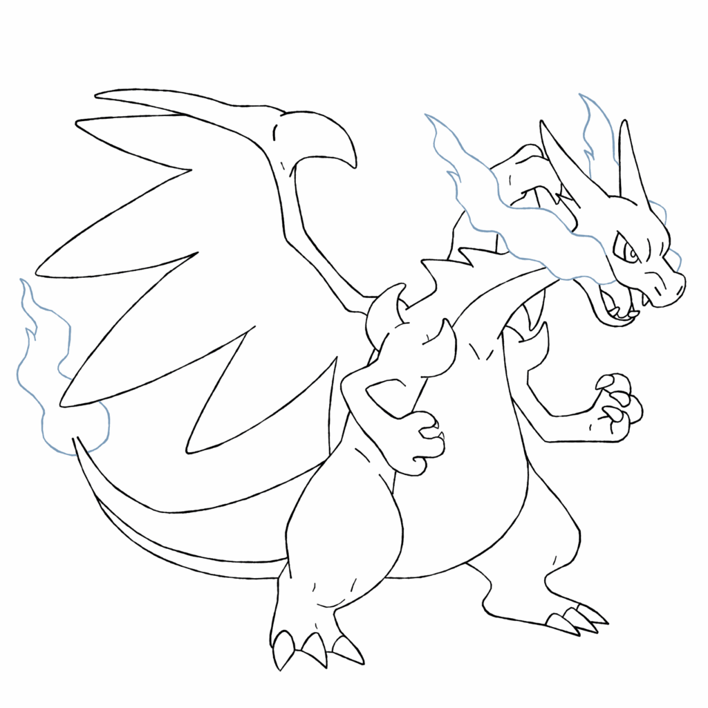 Pokemon Coloring Pages Mega Charizard Coloring Home
