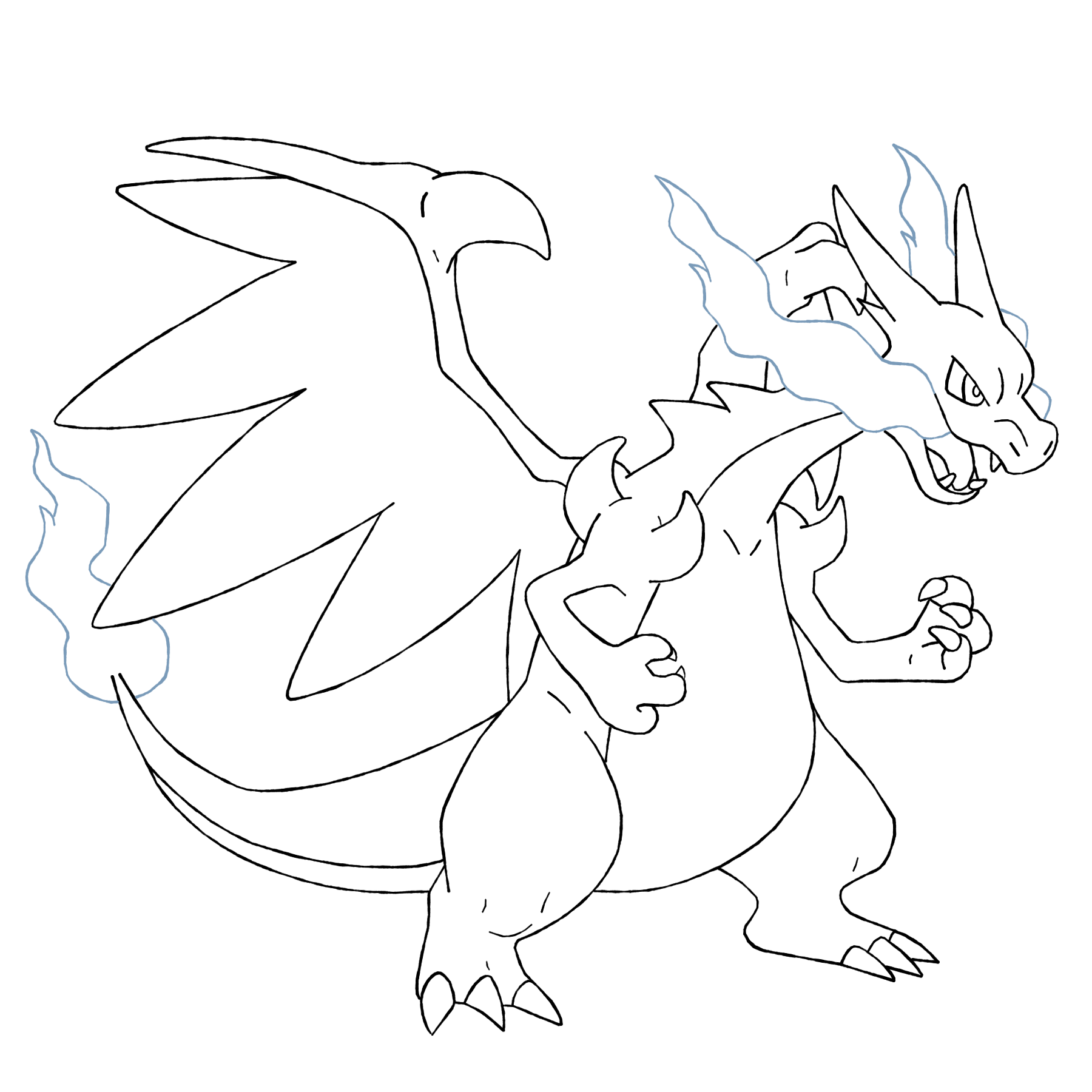 Pokemon Coloring Pages Mega Charizard Coloring Home