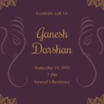 Pooja Invitation Card Template Blank Printable Online