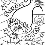 Poppy So Cute Trolls Coloring Pages