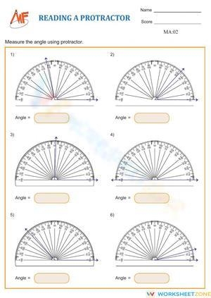 Practice Measuring Angles And Using A Protractor And More 