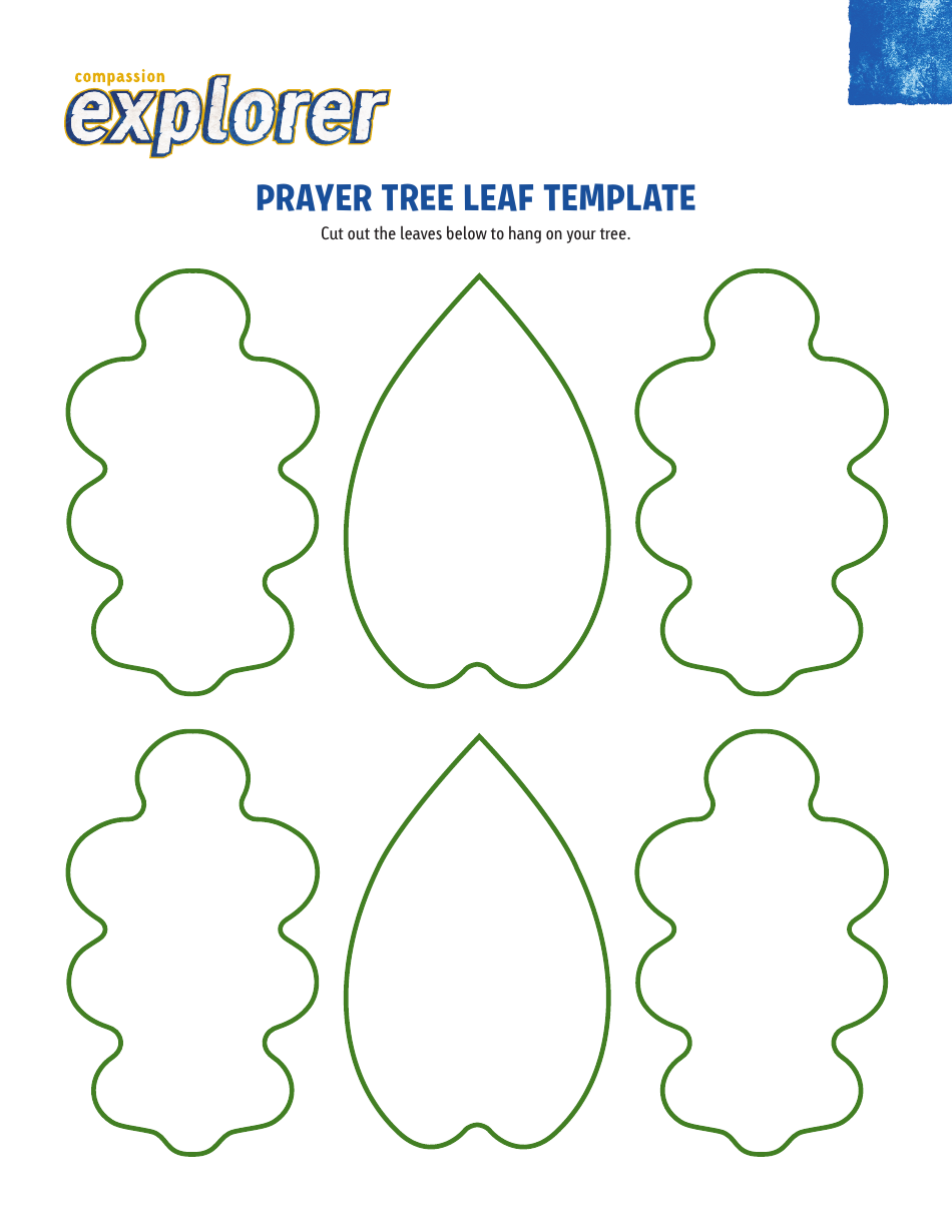 Prayer Tree Leaf Template Download Printable PDF Templateroller