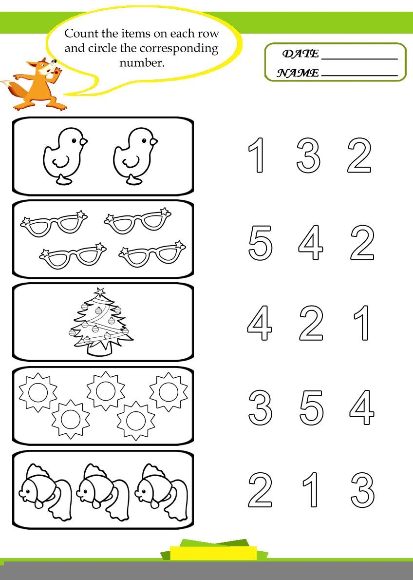 Pre K Learning Worksheet Printables