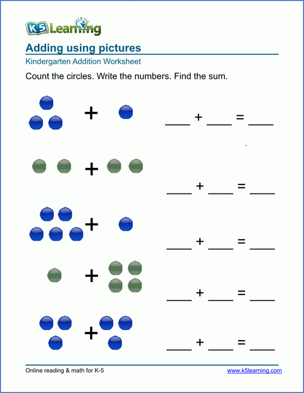 k5 learning math worksheets