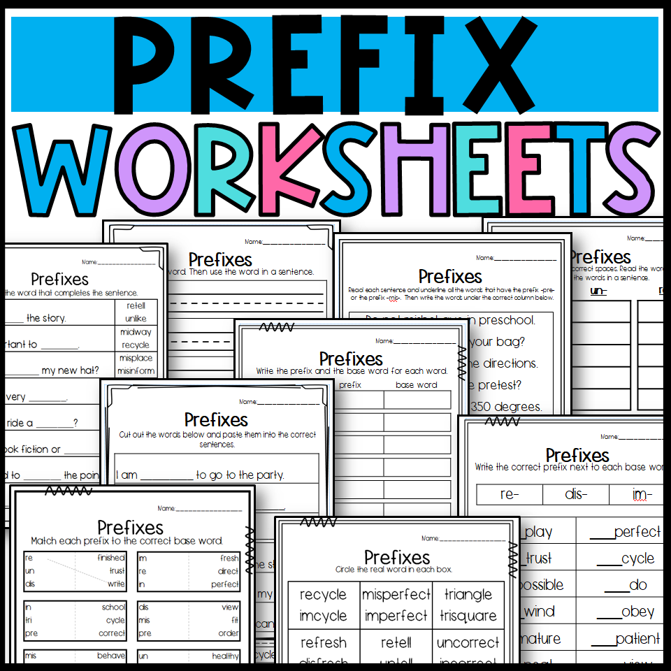 Prefix Fun Worksheets 99Worksheets Worksheets Library